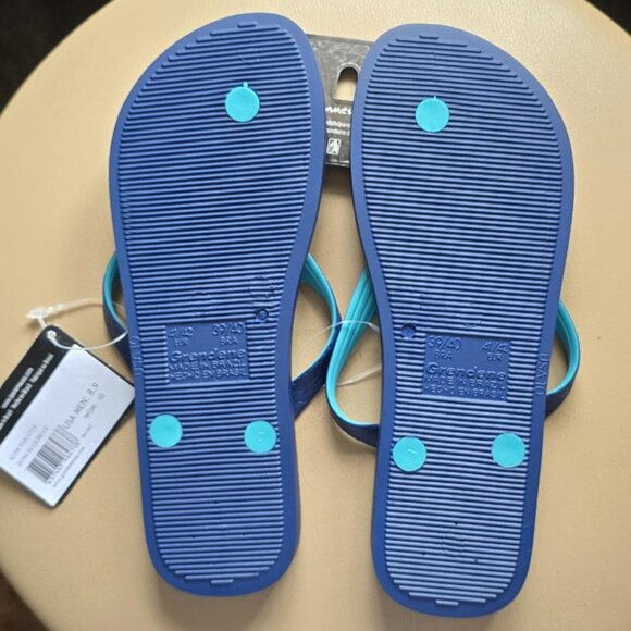 NWT Ipanema Tricolor Unisex Flip Flops Made in Brazil 8/9 Women 10 Men Orig$79 - Picture 3 of 3